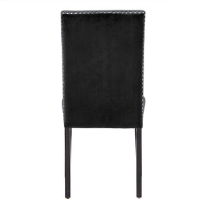 Banford Upholstered Dining Chair Rubberwood Frame Curved Back Nailhead Trim Set