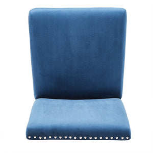 Banford Upholstered Dining Chair Rubberwood Frame Curved Back Nailhead Trim Set