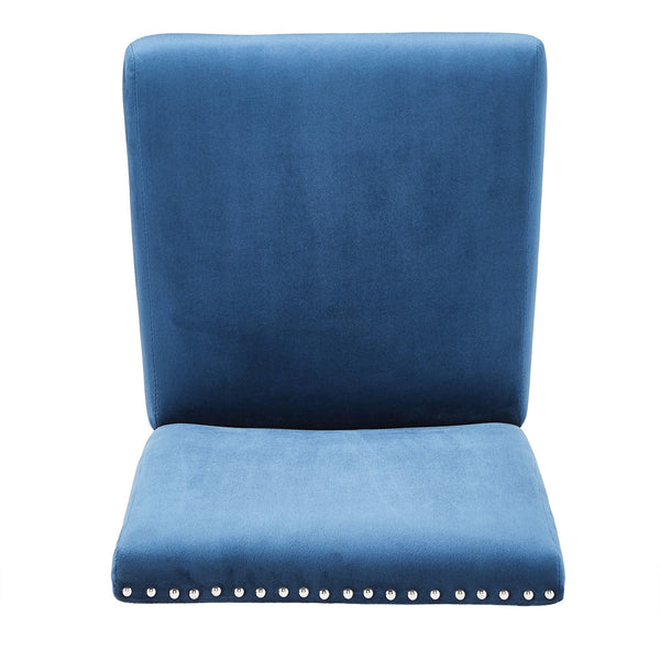 Banford Upholstered Dining Chair Rubberwood Frame Curved Back Nailhead Trim Set
