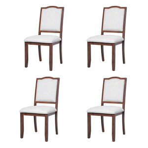 English Elm Farmhouse Upholstered Dining Chairs Set of 4 with High Back, Comfortable Modern Seating for Home Use Cherry N752P271803C