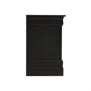 English Elm Chic Black Nightstand — Compact 24"H x22"W x16"D Particle Board, No Assembly, Durable Finish B078118379