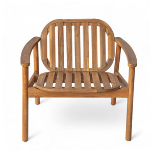 English Elm Christopher Knight Home® - Meja Teak Club Chair Set of 2 with Beige Cushions — Acacia & Eucalyptus Wood, Sleek Outdoor Design N775P282498T