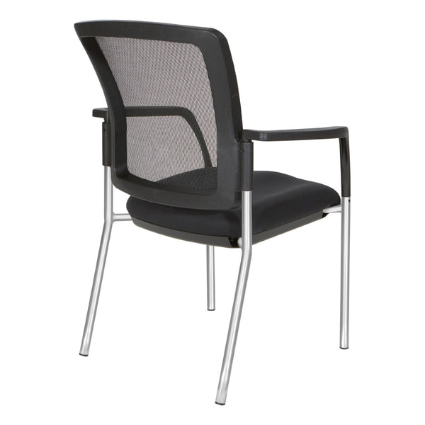 OSP Home Furnishings Guest Chair with Mesh Back Lumbar Support and Chrome Legs for Reception or Office Use 88710C-30