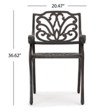 Christopher Knight Home® - Noble House - Alfresco Outdoor Bronze Cast Aluminum Dining Chairs (Set Of 2)