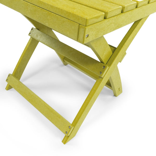 English Elm Seaview Recycled Hdpe Outdoor Folding Side Table Uv Resistant Patio Deck Use Yellow B2745P409722