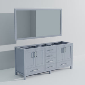 English Elm Dark Grey Double Bath Vanity Set With 72" Width, 28" Mirror & Ample Storage For Modern Spaces B2731S00519