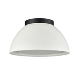 Pelham 10'' Wide 2-Light Flush Mount - Matte Black with Matte White 52303/2 Elk Lighting