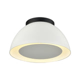 Pelham 10'' Wide 2-Light Flush Mount - Matte Black with Matte White 52303/2 Elk Lighting