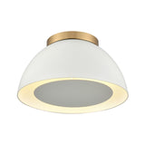 Pelham 10'' Wide 2-Light Flush Mount - Satin Brass with Matte White 52313/2 Elk Lighting