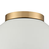 Pelham 10'' Wide 2-Light Flush Mount - Satin Brass with Matte White 52313/2 Elk Lighting