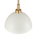 Pelham 10'' Wide 2-Light Pendant - Satin Brass with Matte White 52314/2 Elk Lighting