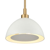 Pelham 10'' Wide 2-Light Pendant - Satin Brass with Matte White 52314/2 Elk Lighting