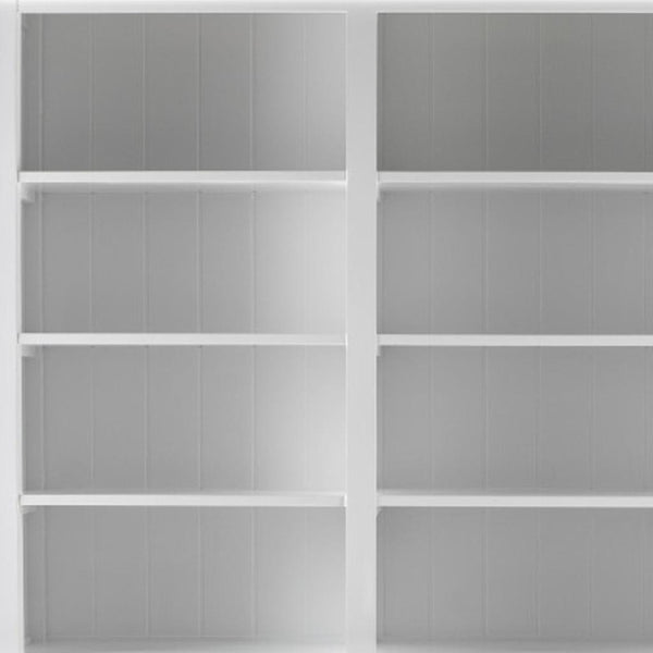 HomeRoots 87" Antiqued White Solid Mahogany Pantry Cabinet - Elegant Storage Solution for Any Home Space 523186