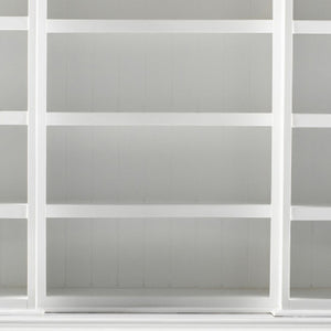 HomeRoots 87" Antiqued White Solid Wood Utility Cabinet - Stylish, Durable Storage for Any Space, 3 Drawers! 523190
