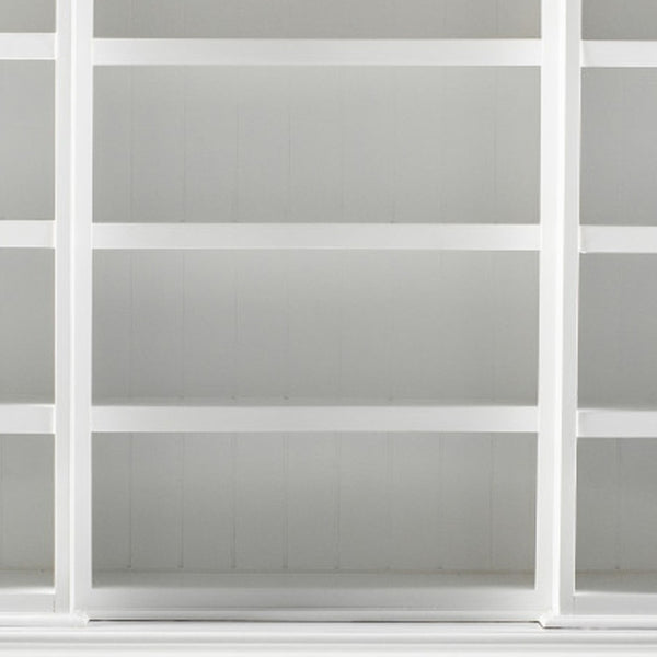 HomeRoots 87" Antiqued White Solid Wood Utility Cabinet - Stylish, Durable Storage for Any Space, 3 Drawers! 523190