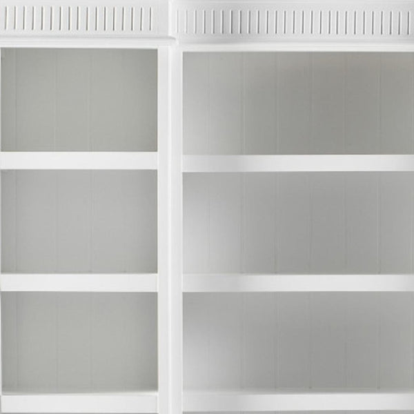 HomeRoots 87" Antiqued White Solid Wood Utility Cabinet - Stylish, Durable Storage for Any Space, 3 Drawers! 523190
