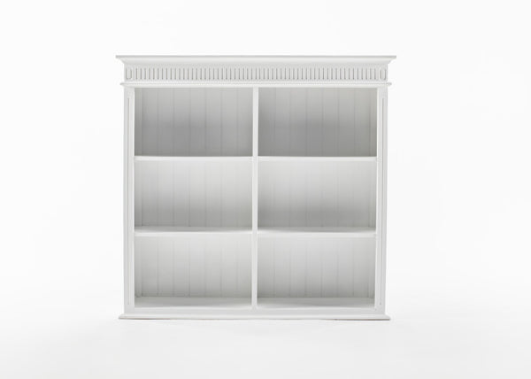 HomeRoots 87" Antiqued White Pantry Cabinet - Stylish Shaker Design with 4 Doors & 2 Drawers for Organized Storage 523191