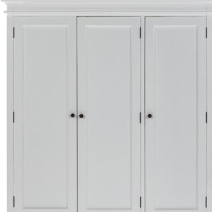 HomeRoots 62" Off White Solid Wood Curio Cabinet - Elegant Storage with Six Shelves for Collectibles & Décor 523199