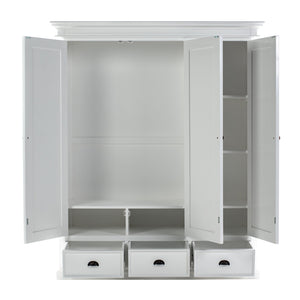 Homeroots 62" Off White Solid Wood Frame Standard Curio Cabinet With Six Shelves  Solid Wood 523199