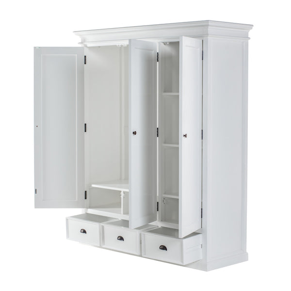 Homeroots 62" Off White Solid Wood Frame Standard Curio Cabinet With Six Shelves  Solid Wood 523199