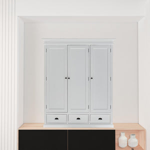 Homeroots 62" Off White Solid Wood Frame Standard Curio Cabinet With Six Shelves  Solid Wood 523199