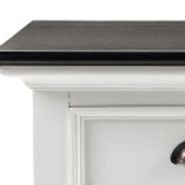 HomeRoots 65" Antiqued White Solid Wood Buffet Cabinet with Storage Drawers & Versatile Transitional Design 523211