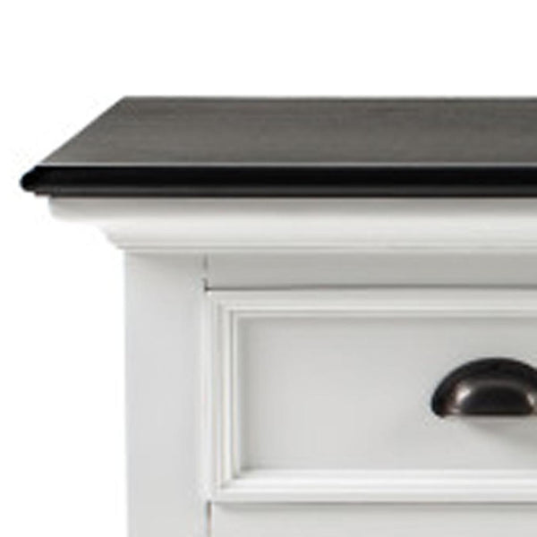 HomeRoots 65" Antiqued White Solid Wood Buffet Cabinet with Storage Drawers & Versatile Transitional Design 523211