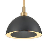 Pelham 10'' Wide 2-Light Pendant - Satin Brass with Matte Black 52324/2 Elk Lighting