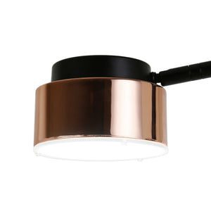 Homeroots 68" Black Two Light Tree Floor Lamp With Copper Bell Shade  Metal 523348