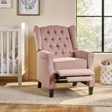 Christopher Knight Home® - Noble House - Wellscross Contemporary Tufted Fabric Push Back Recliner, Light Blush and Dark Brown