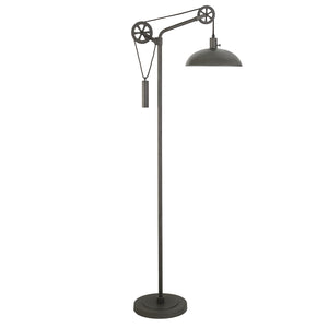 Homeroots 72" Steel Reading Floor Lamp With Silver Dome Shade  Metal 523443