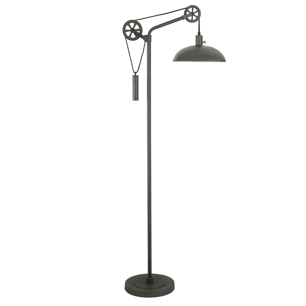 Homeroots 72" Steel Reading Floor Lamp With Silver Dome Shade  Metal 523443