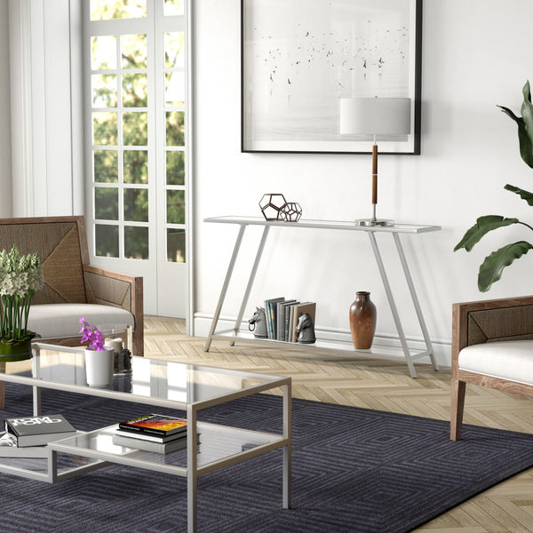 Homeroots 25" Silver And Oak Two Light Table Lamp With White Drum Shade   523606