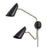 Stanley 22.75'' High 2-Light Swingarm Sconce - Matte Black 52361/2 Elk Lighting