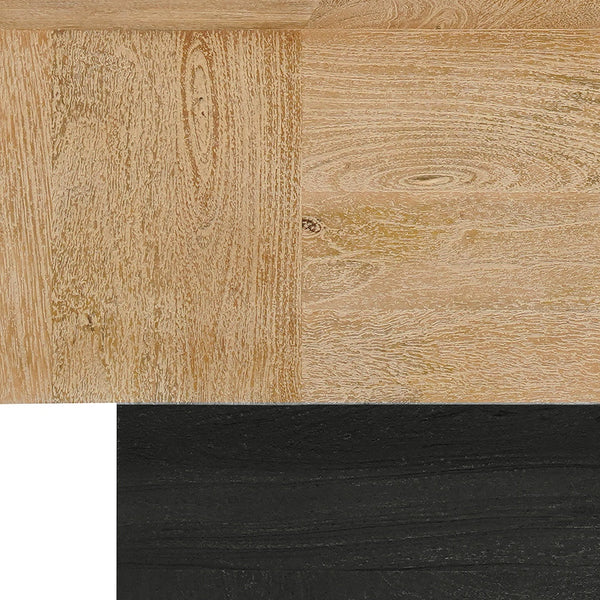 Homeroots 40" Brown And Black Solid Wood Square Coffee Table   523618