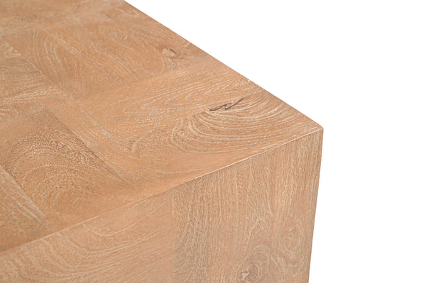 Homeroots 22" Black And Brown Solid Wood Square End Table   523619