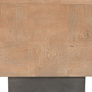 Homeroots 22" Black And Brown Solid Wood Square End Table   523619