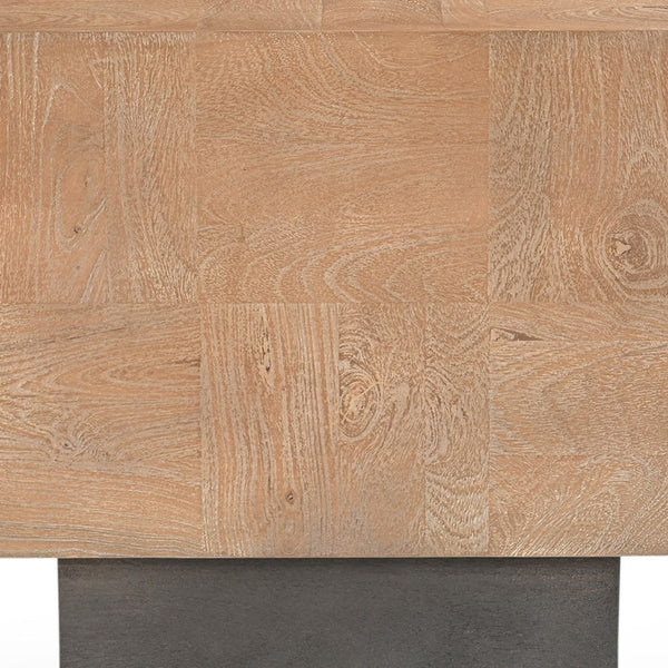 Homeroots 22" Black And Brown Solid Wood Square End Table   523619