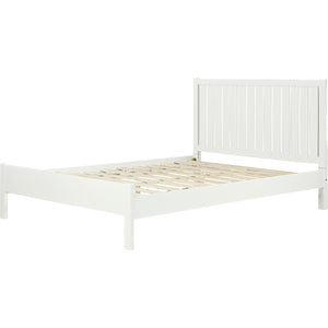 HomeRoots Black Solid Wood Bed Frame - Modern Minimalist Design with Sturdy Support, Under-Bed Storage & Durability White King 523623