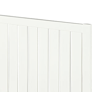 HomeRoots Black Solid Wood Bed Frame - Modern Minimalist Design with Sturdy Support, Under-Bed Storage & Durability White King 523623