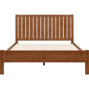 HomeRoots Black Solid Wood Bed Frame - Modern Minimalist Design with Sturdy Support, Under-Bed Storage & Durability Walnut King 523625