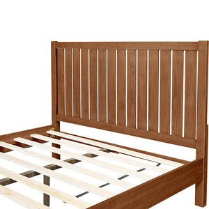 HomeRoots Black Solid Wood Bed Frame - Modern Minimalist Design with Sturdy Support, Under-Bed Storage & Durability Walnut King 523625