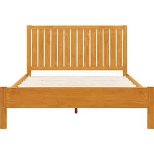 HomeRoots Black Solid Wood Bed Frame - Modern Minimalist Design with Sturdy Support, Under-Bed Storage & Durability Oak Queen 523626