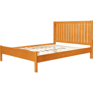 HomeRoots Black Solid Wood Bed Frame - Modern Minimalist Design with Sturdy Support, Under-Bed Storage & Durability Cherry Queen 523628
