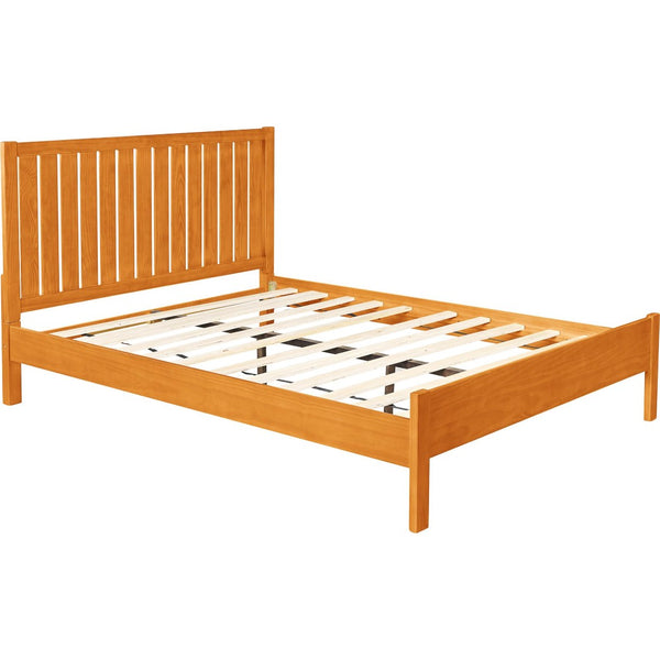 HomeRoots Black Solid Wood Bed Frame - Modern Minimalist Design with Sturdy Support, Under-Bed Storage & Durability Cherry Queen 523628