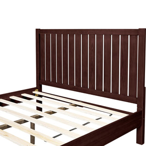 HomeRoots Black Solid Wood Bed Frame - Modern Minimalist Design with Sturdy Support, Under-Bed Storage & Durability Espresso Queen 523630