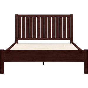 HomeRoots Black Solid Wood Bed Frame - Modern Minimalist Design with Sturdy Support, Under-Bed Storage & Durability Espresso King 523631