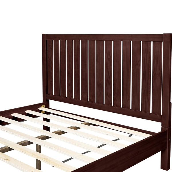 HomeRoots Black Solid Wood Bed Frame - Modern Minimalist Design with Sturdy Support, Under-Bed Storage & Durability Espresso King 523631