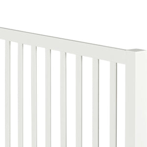 Homeroots Black Slat Back Solid Wood King Bed Frame - Modern Design For Stylish Bedrooms And Restful Sleep White Wood 523634