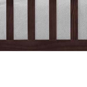 HomeRoots Brown Slat Back Solid Wood Queen Bed Frame - Durable Pine, Cozy Design, Perfect for Any Bedroom Style 523642